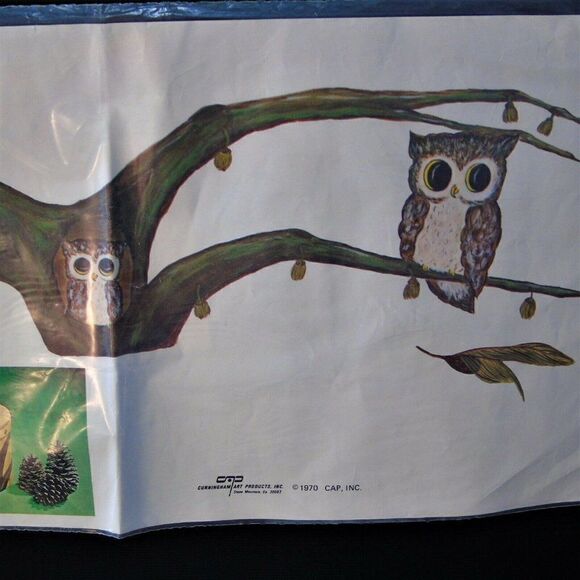 Haunting Hoots Owl Decoupage Vintage 1971 - Picture 5 of 9